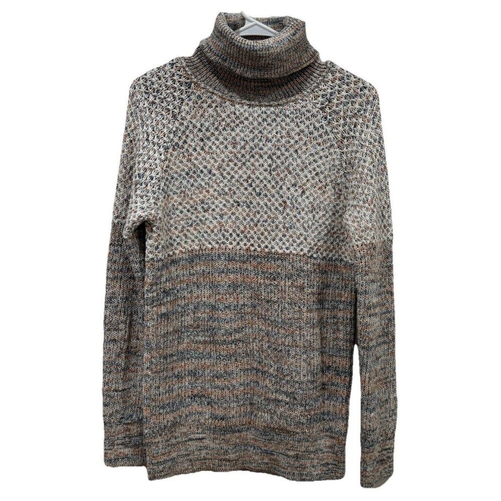 PrAna Womens Size Xsmall Abelle Sweater Tunic Multicolor Turtleneck Cocoon Fit